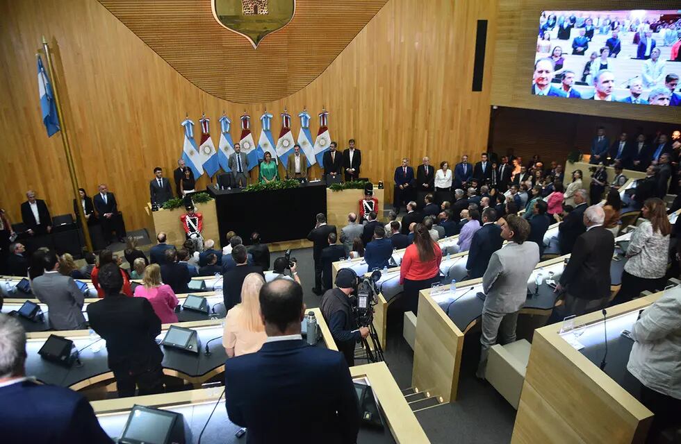 El gobernador Martín Llaryora encabezó este jueves la apertura de sesiones ordinarias en la Legislatura de Córdoba.