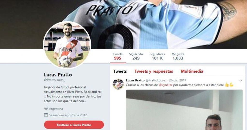 Pratto cambió su nombre de Twitter