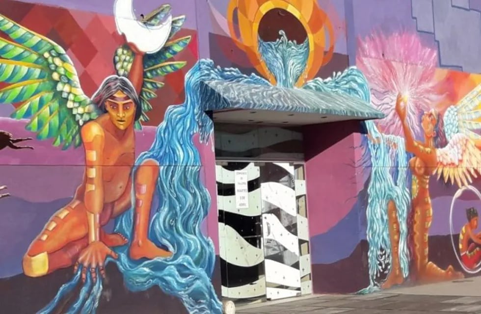 El mural que impacta a los turistas en Uspallata, Mendoza