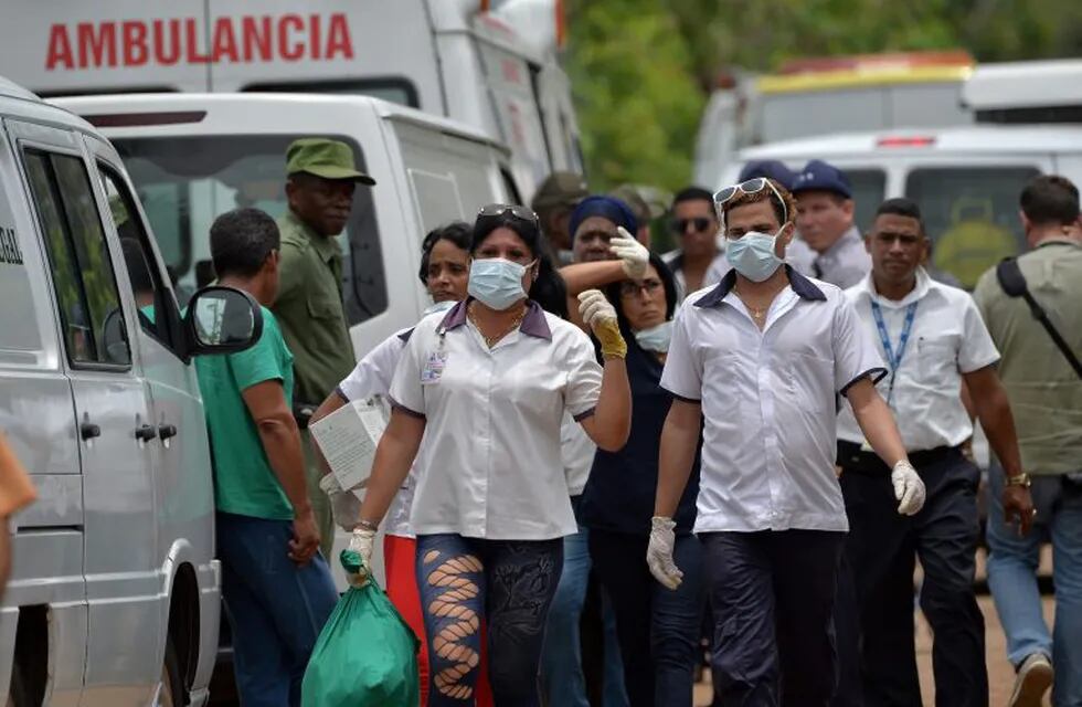 Accidente aéreo en Cuba: las fotos del rescate. Foto: AFP.