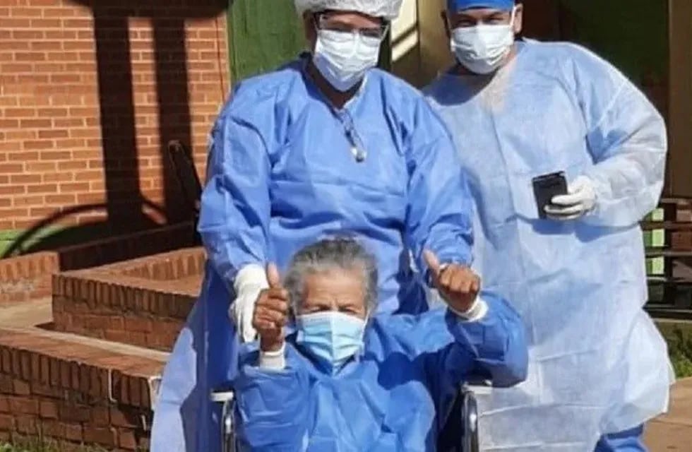 Con 85 años esta mujer de Andresito, Misiones, le ganó al coronavirus.