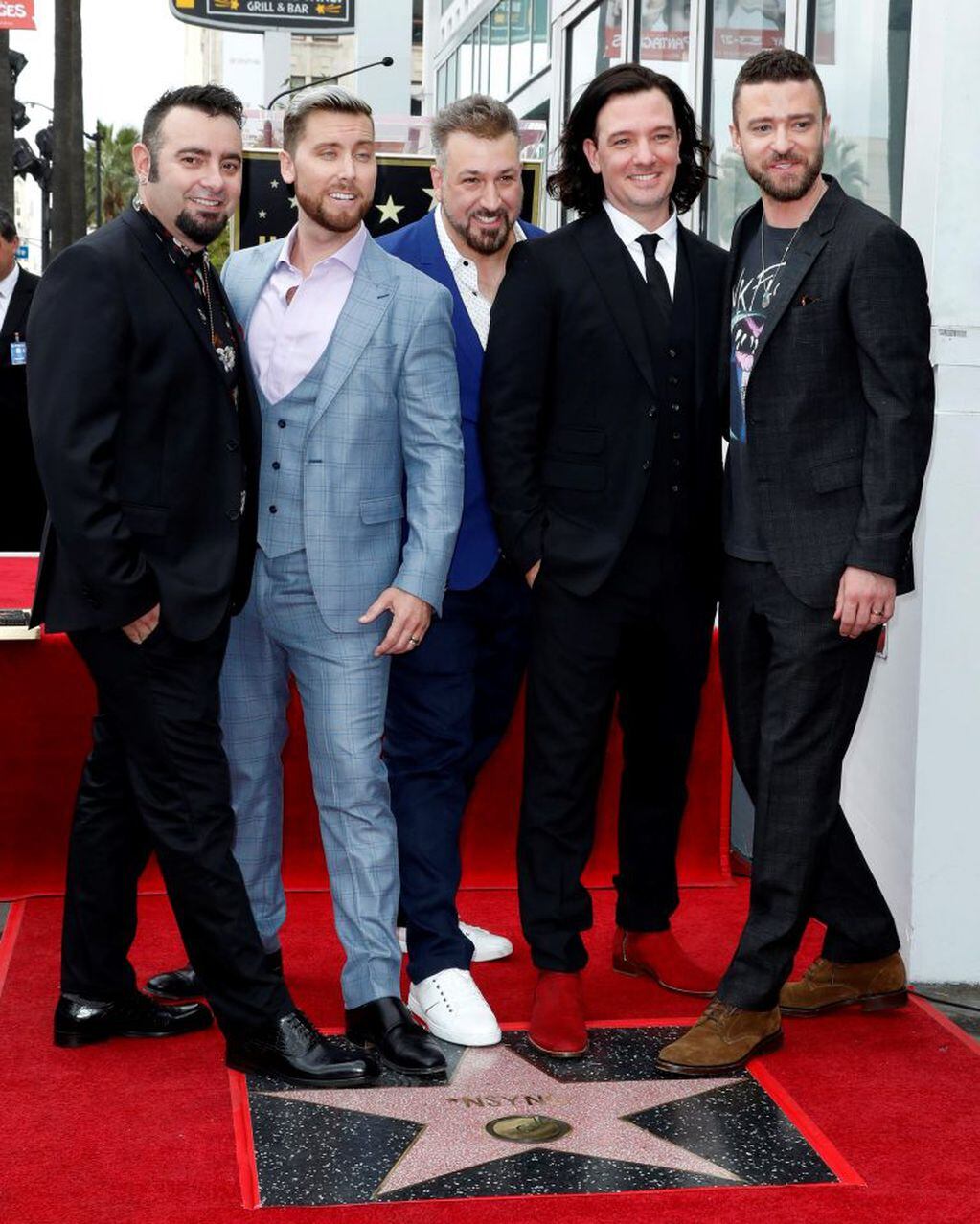 NSYNC: Chris Kirkpatrick, Lance Bass, JC Chasez, Joey Fatone y Justin Timberlake.