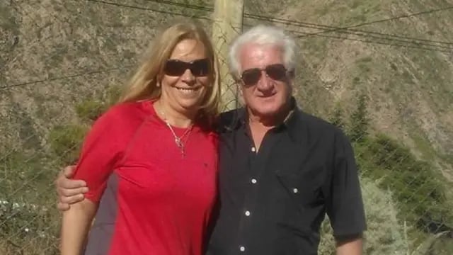 Fabiana Paola Agüero (55) y su femicida, Rogelio Schiaroli (71). Gentileza