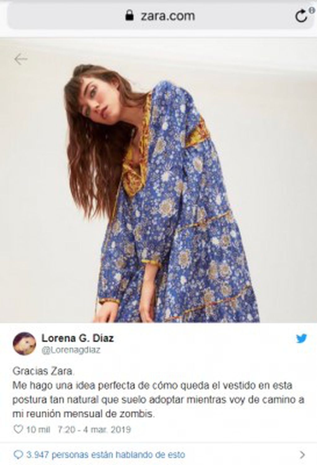 La foto de la campaña de Zara que generó polémica en Twitter
