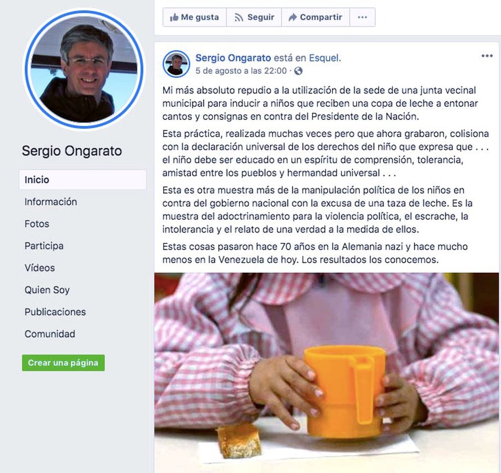 Facebook de Ongarato