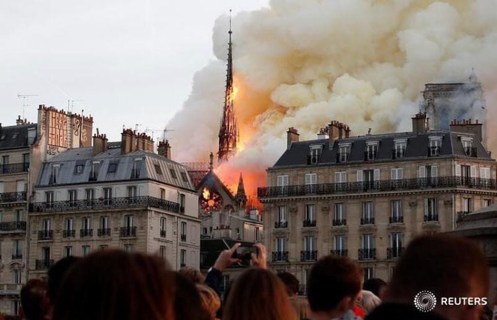 Incendio de la catedral Notre Dame.