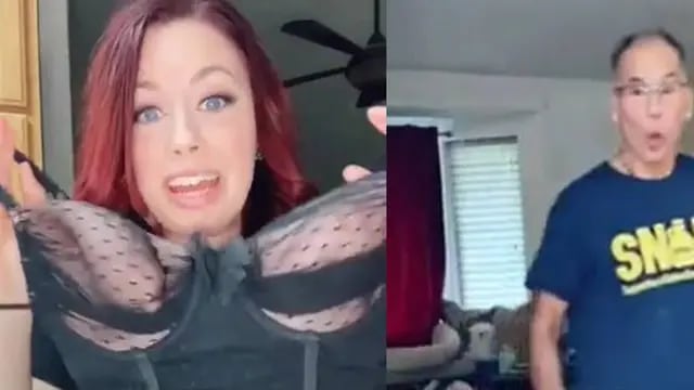 Esta mujer quiso sorprender a su novio en ropa interior pero en cambio la sorprendió su suegro