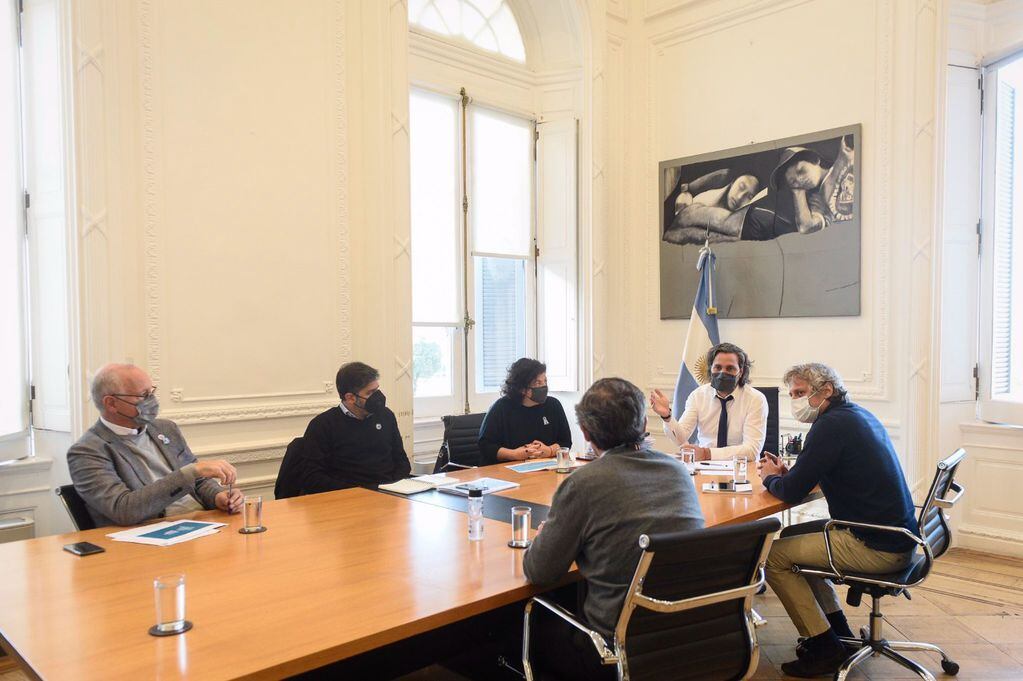 La Nación, el Gobierno de Buenos Aires y la Provincia de Buenos Aires en una nueva reunión por restricciones ante el aumento de casos de coronavirus. (Gobierno de Buenos Aires)