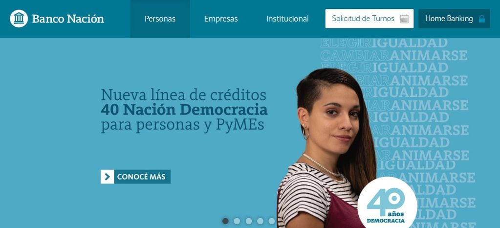 El Banco Nación lanza una línea de créditos con una tasa del 40% para conmemorar los 40 años de democracia en el país