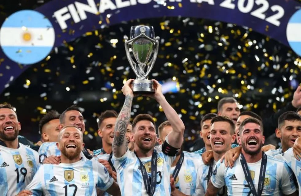 La Selección Argentina cuando ganó la Finalissima 2022.
