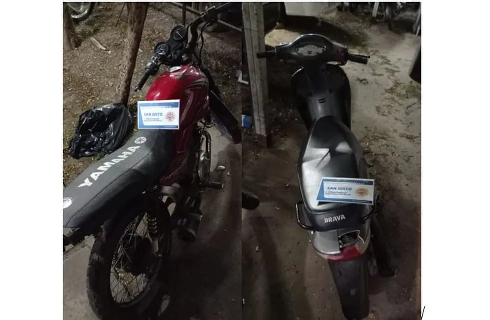 Motocicletas secuestradas en Arroyito