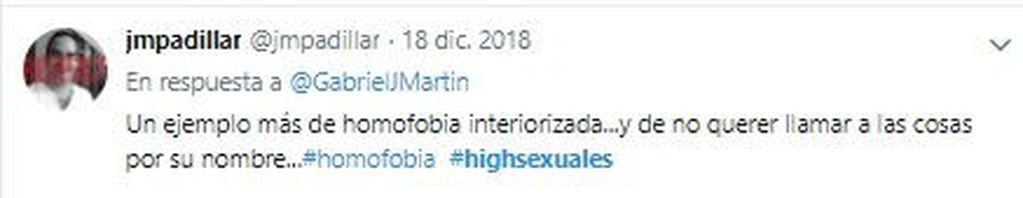 Los usuarios opinaron en Twitter sobre la highsexualidad (Captura de Twitter)