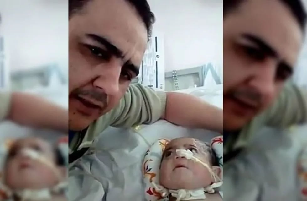El papá de Vladimir publicó un video pidiendo colaboración para derivar al pequeño al hospital Garrahan. (Foto: Captura)