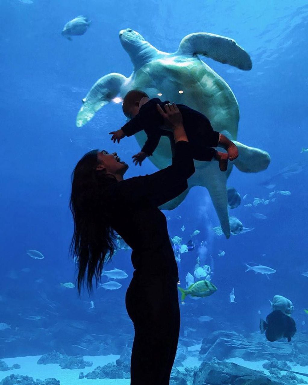 Eva de Dominici recibió fuertes críticas por haber fotografiado a su hijo en un acuario