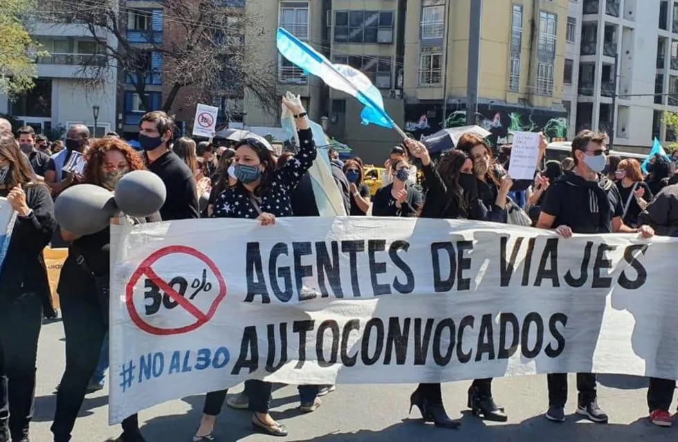 Agentes de viajes autoconvocados protestaron en Córdoba