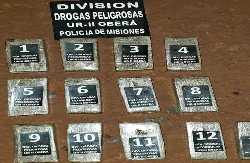 Efectivos policiales incautan casi 10 kilogramos de marihuana en Colonia Alberdi.
