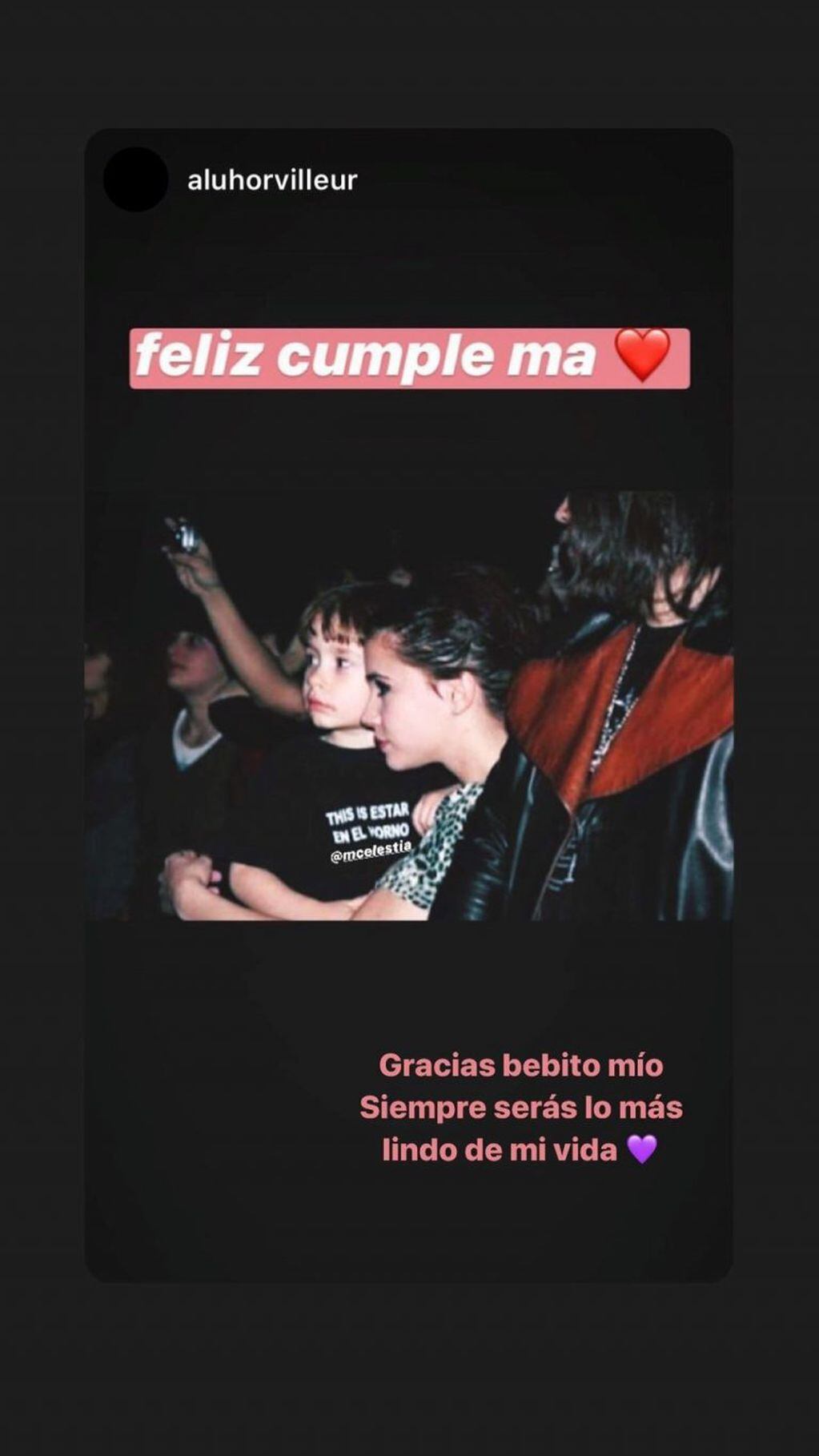El mensaje de André, el hijo mayor de Celeste Cid a la actriz por su cumpleaños (Foto: Instagram/ @mcelestia)