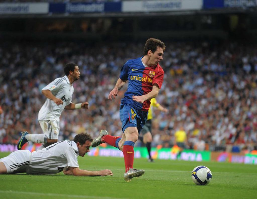 Messi contra el Real Madrid (Foto: TyC Sports)