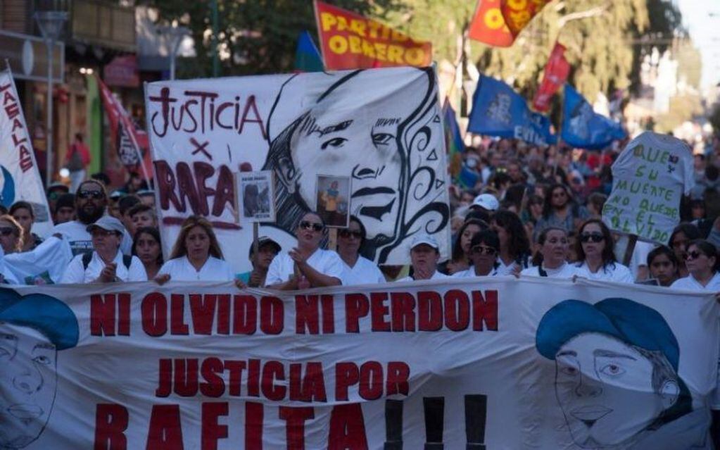 Marcha en pedido de Justicia por el caso Rafael Nahuel. Archivo.