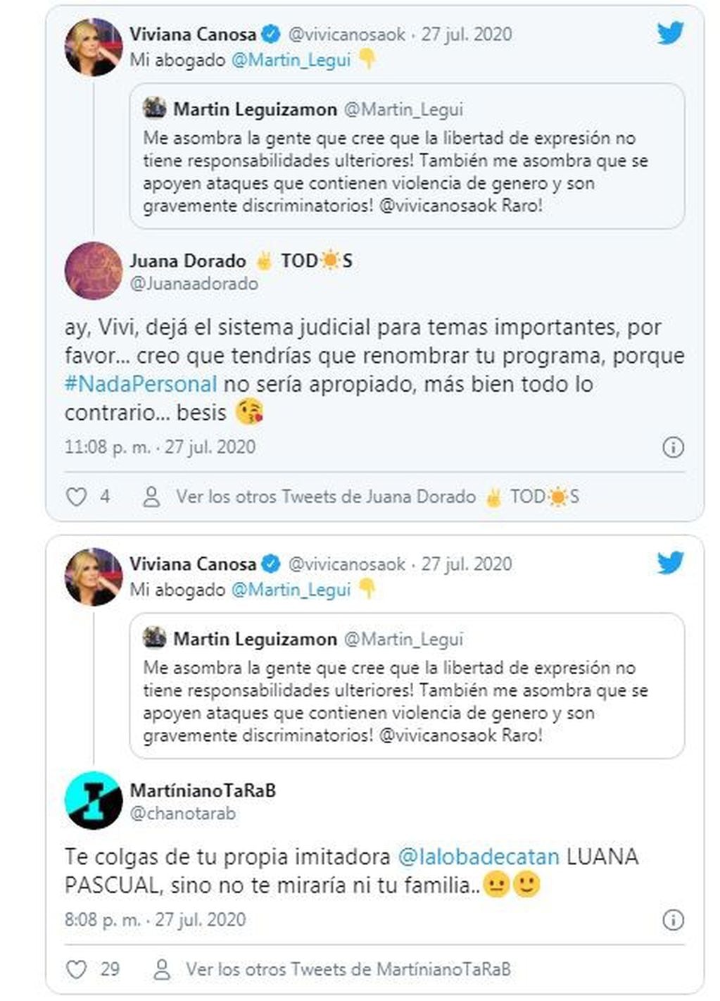Viviana Canosa tweets