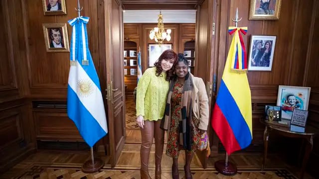 Cristina Kirchner y la vicepresidenta electa de Colombia, Francia Márquez.