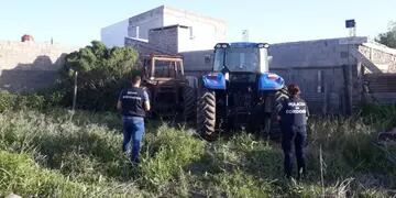 Tractores robados en Sacanta