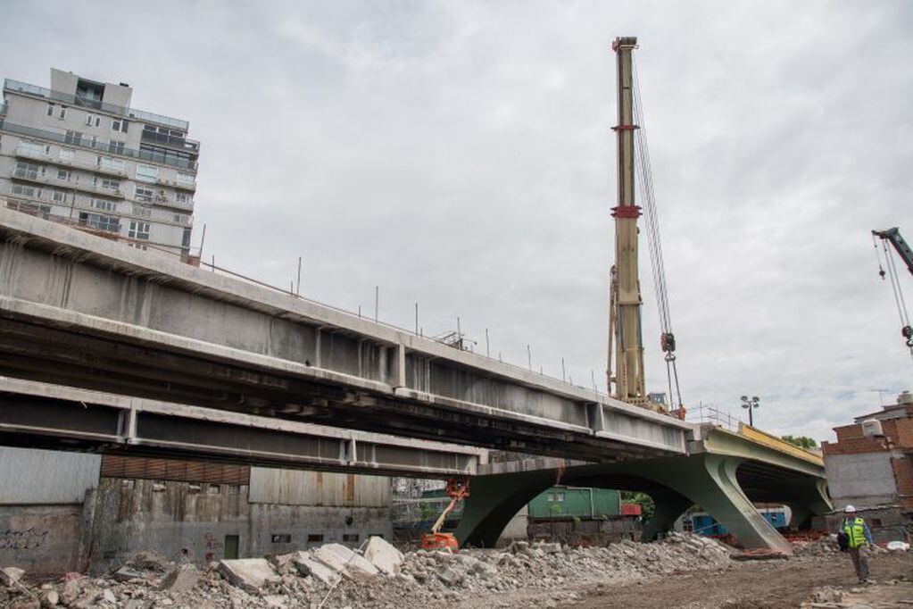 Así es el desmonte del puente Juan B. Justo donde pasará el nuevo Viaducto San Martín. (GCBA)