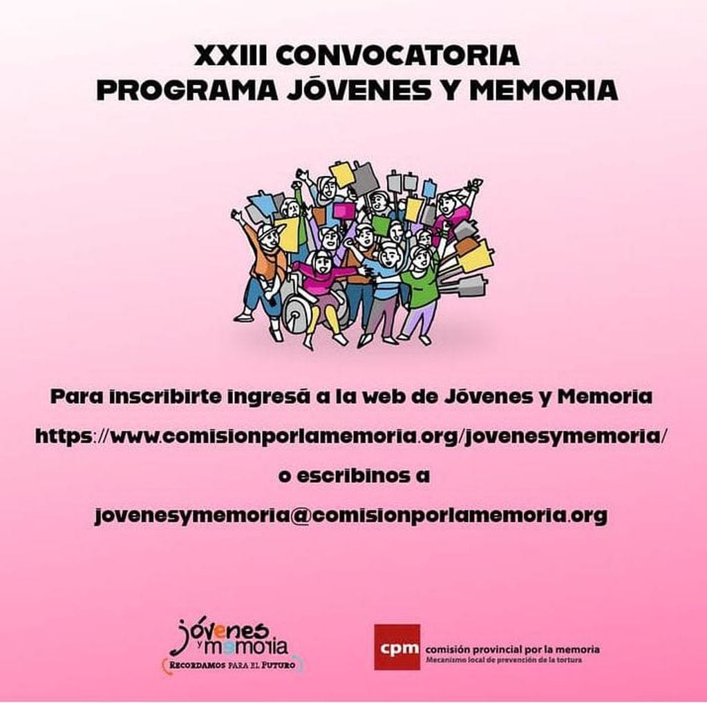 XXIII Convocatoria del Programa Jóvenes y Memoria