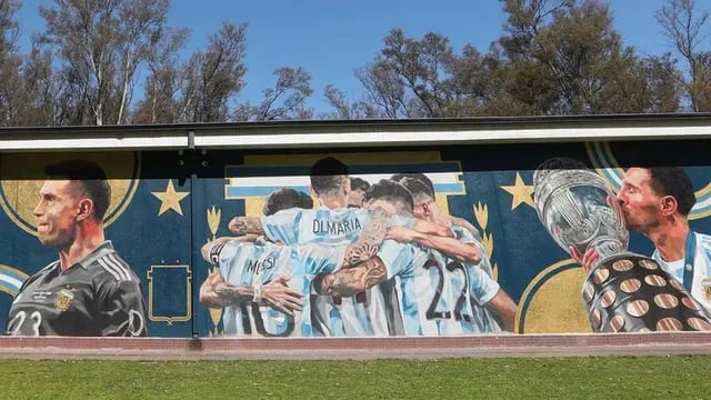 El espectacular mural que inauguró la AFA en Ezeiza