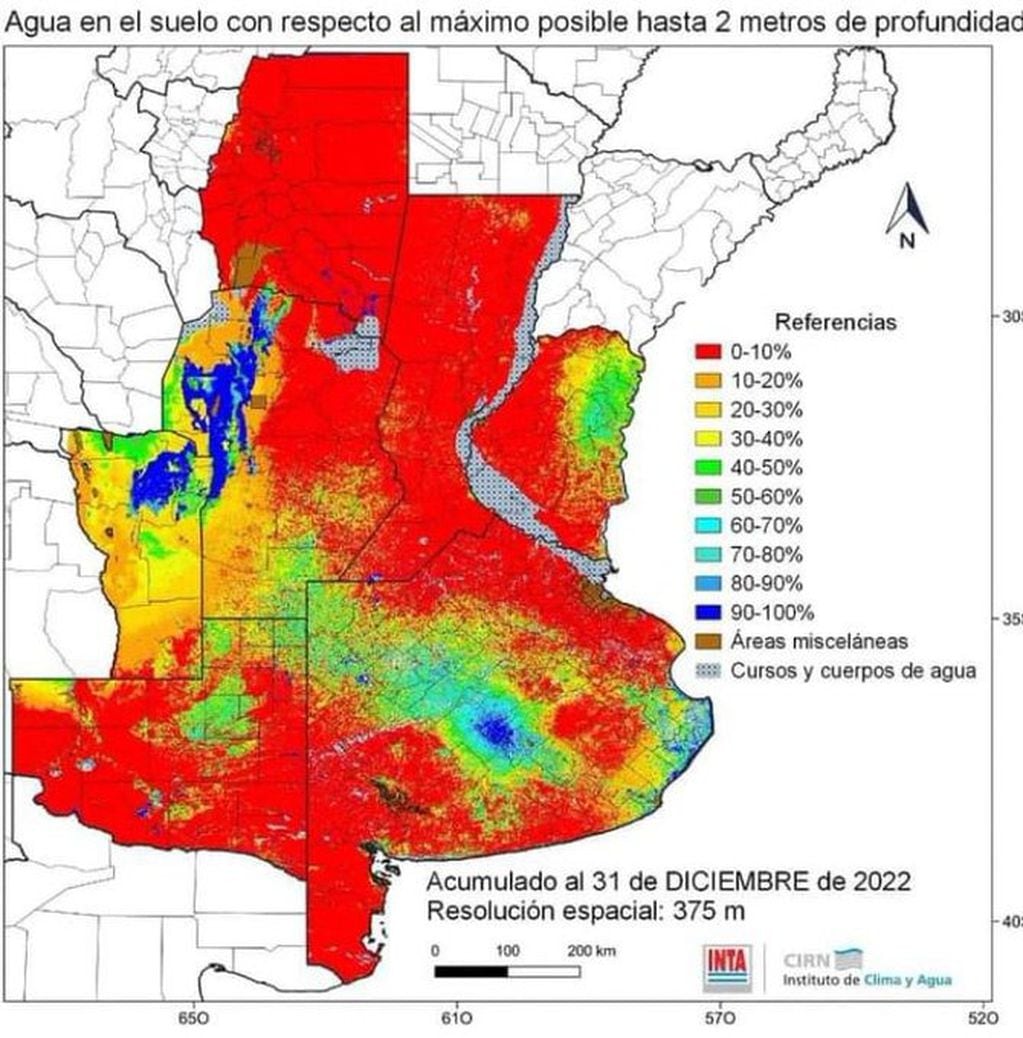 El mapa de la sequía