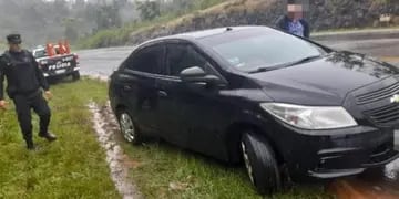 Caraguatay: automovilista mordió un espejo de agua y despistó