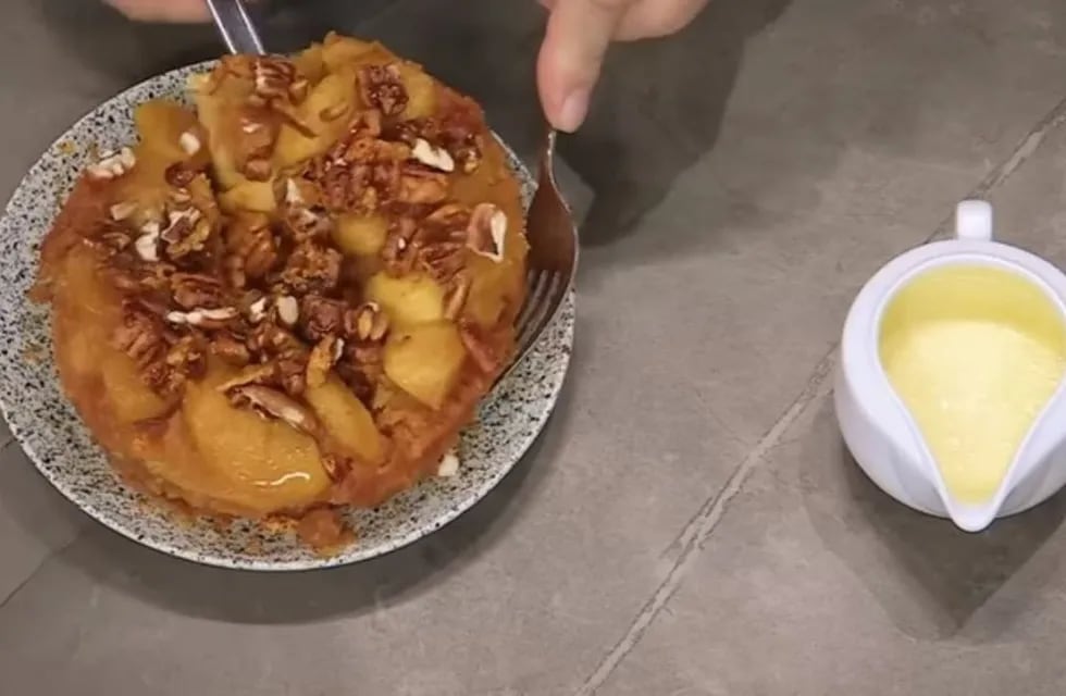 Desafío de torta invertida de manzana en MasterChef