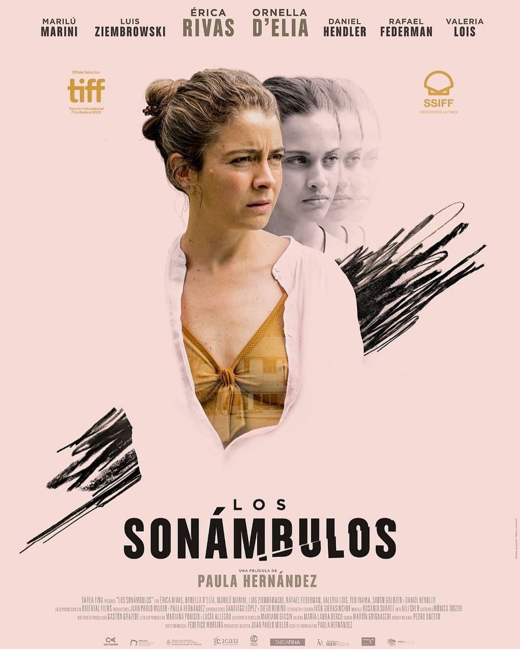 Ornella D'elía aparece junto a Erica Rivas en el afiche de "Los sonámbulos".