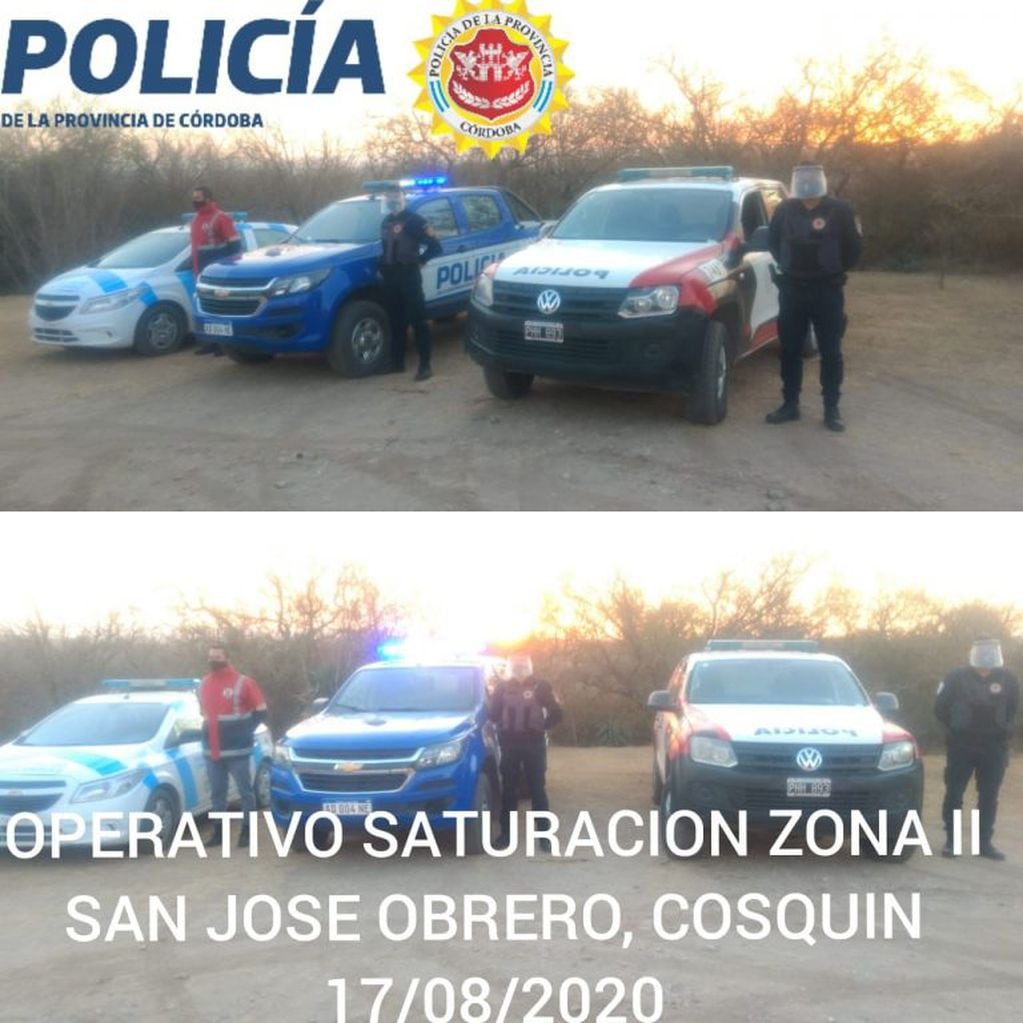 "Operativos saturación" en diferentes localidades de Punilla. (Foto: prensa Unidad Regional Departamental Punilla).