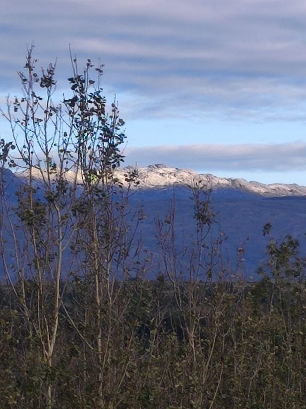 Primera nevada del año en el cerro Champaquí.