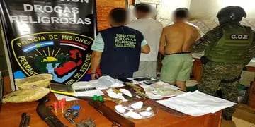 Tras un allanamiento, secuestraron marihuana, cocaína, celulares y armas en Posadas