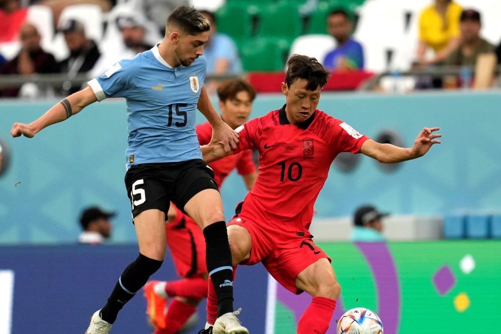 Fede Valverde, una de las figuras de Uruguay ante Corea (AP)