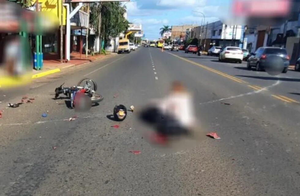 Siniestro vial en avenida Uruguay dejó a una persona lesionada.