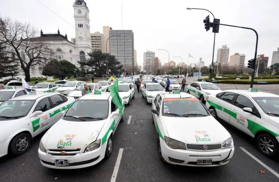 Taxistas de La Plata.
