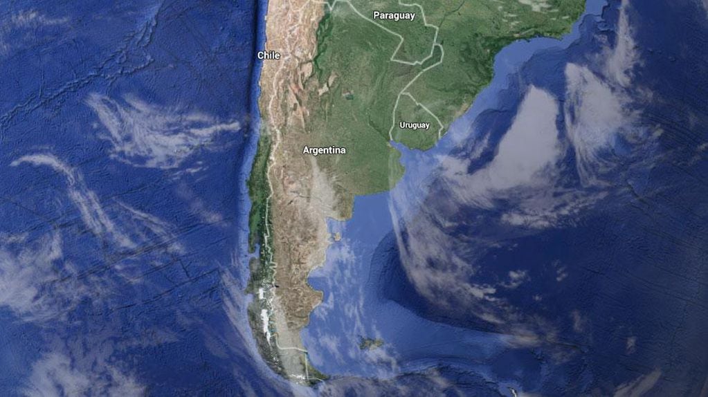 Mapa Argentina (Captura satelital).