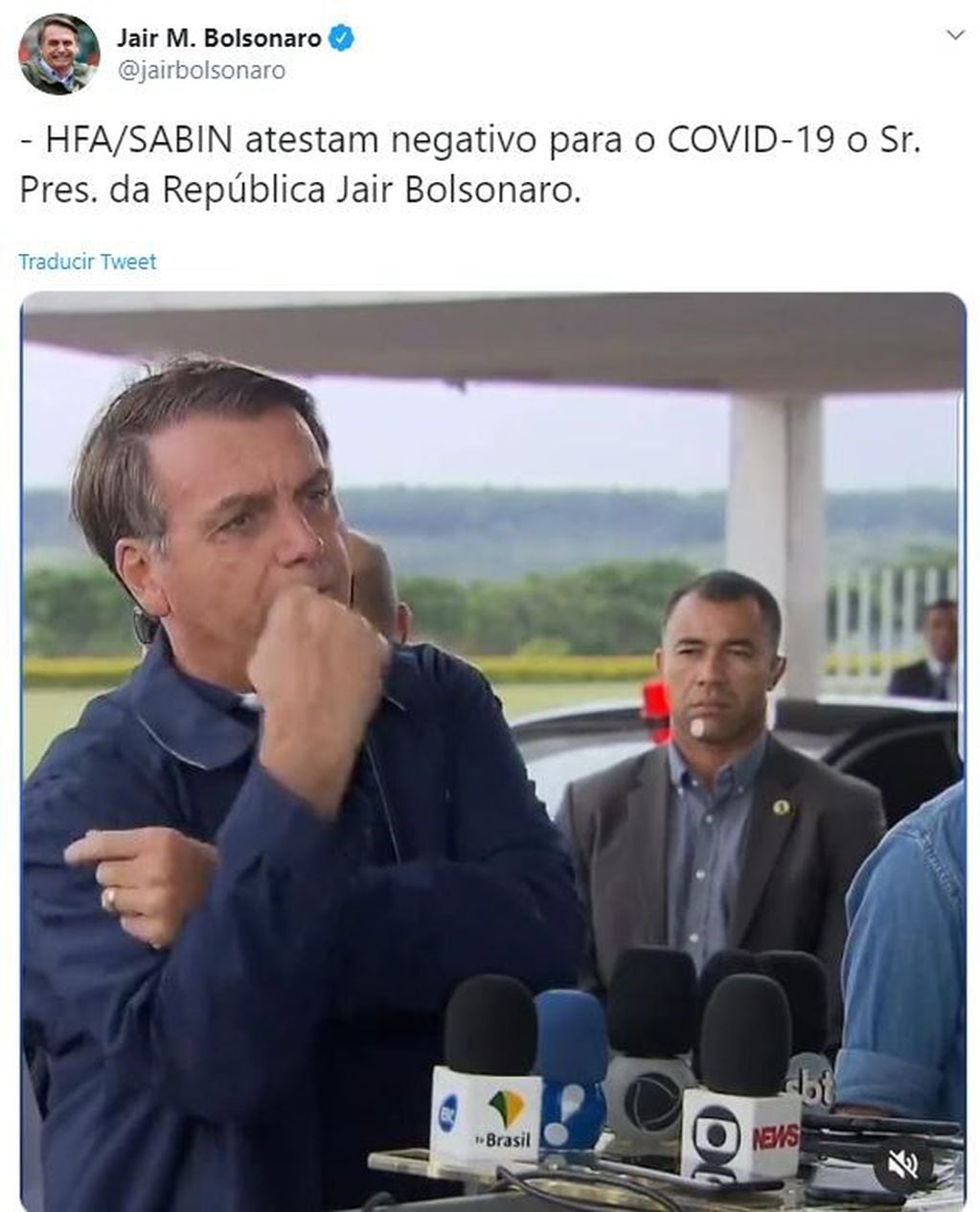 Jair Bolsonaro en Twitter.