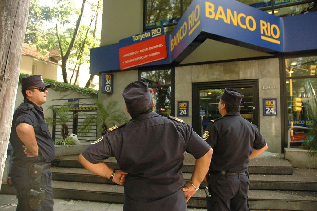 La sucursal del Banco Río de Acassuso que fue asaltada.