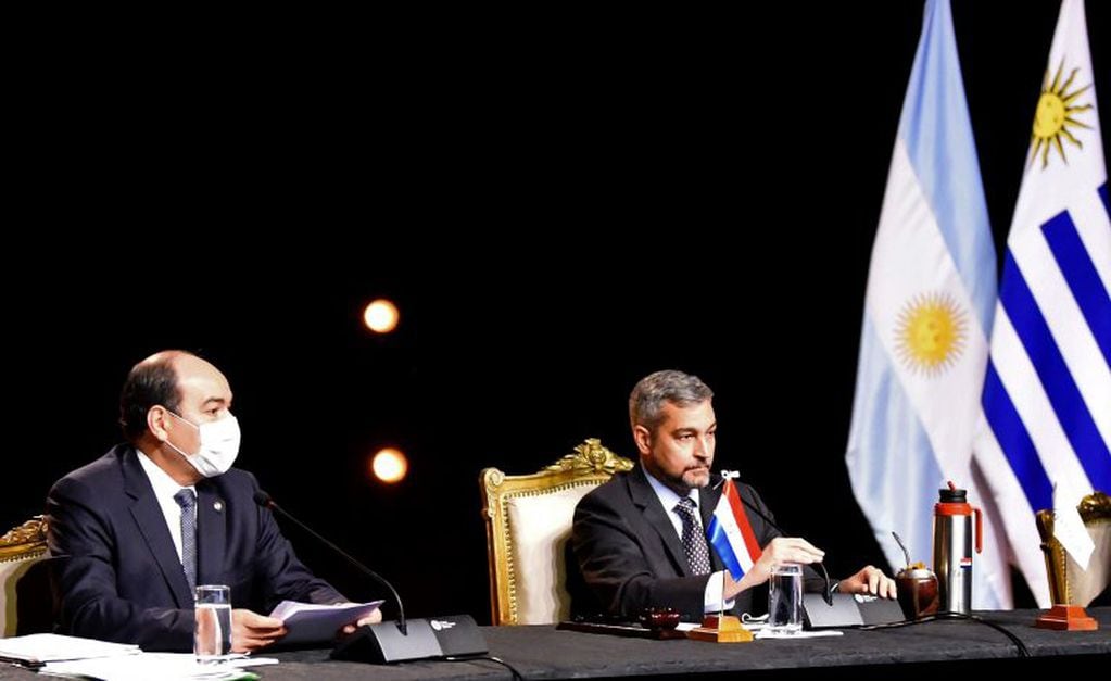 La Cumbre del Mercosur se realizó por teleconferencia desde Paraguay. (AFP)