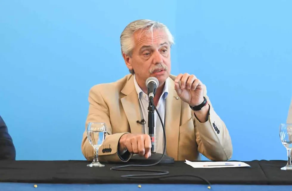 El presidente Alberto Fernández en Miramar. (Presidencia)