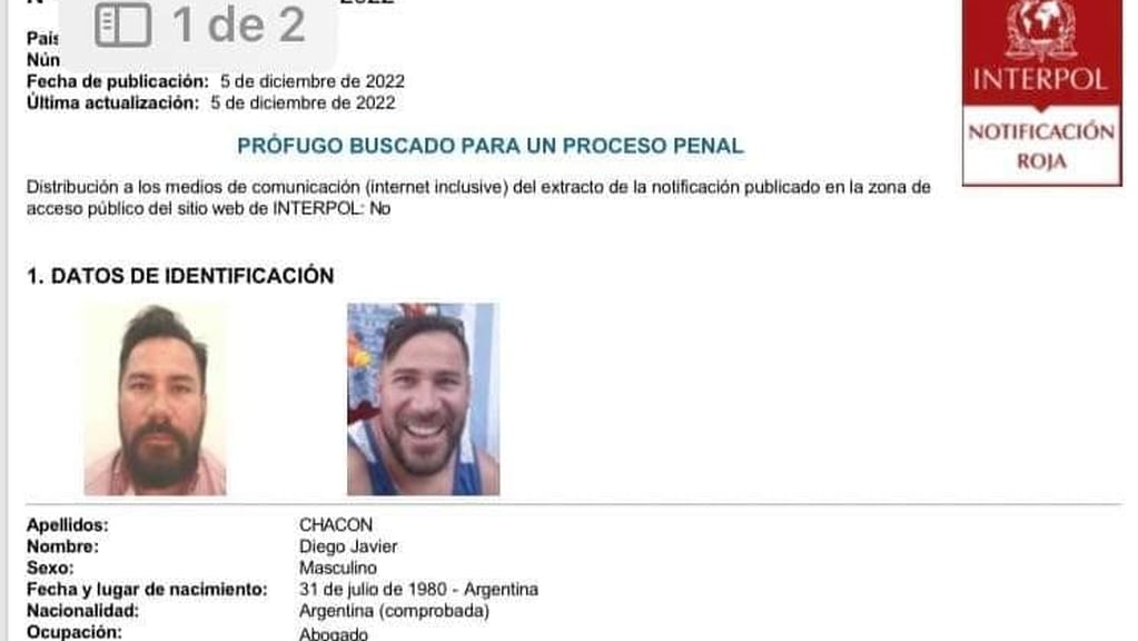 Buscado por Interpol a pedido de la Justicia de Jujuy, Diego Javier Chacón fue detenido en Qatar. Será extraditado a la Argentina en las próximas horas.