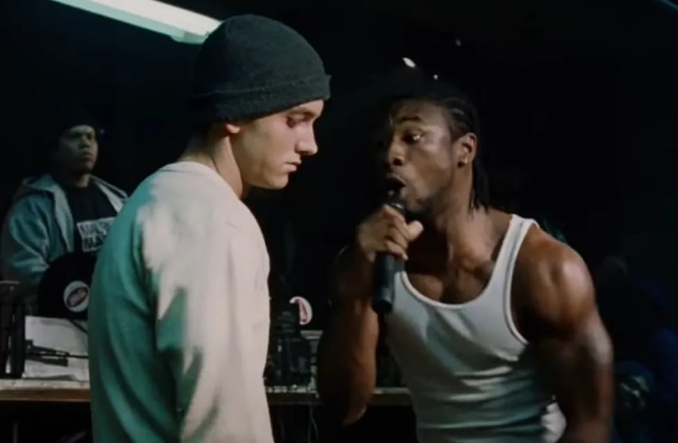 Eminem y Nashawn Breedlove, en una de las escenas más potentes de "8 Mile". (Captura)