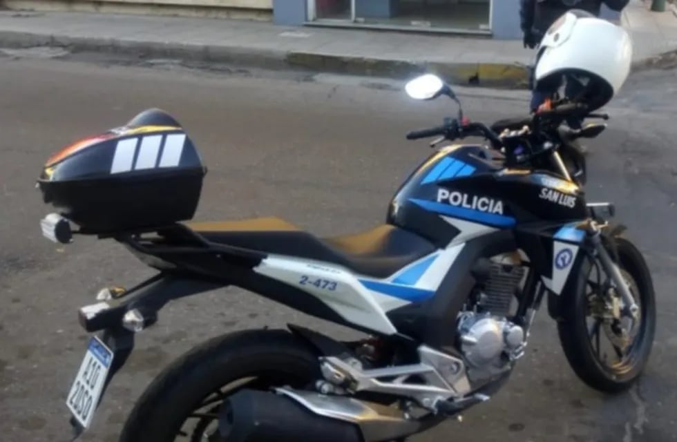 Moto de la Policía de San Luis fue robada