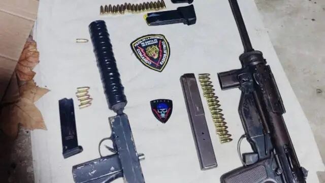 Las armas que tenían en su poder los detenidos por el ataque al policía
