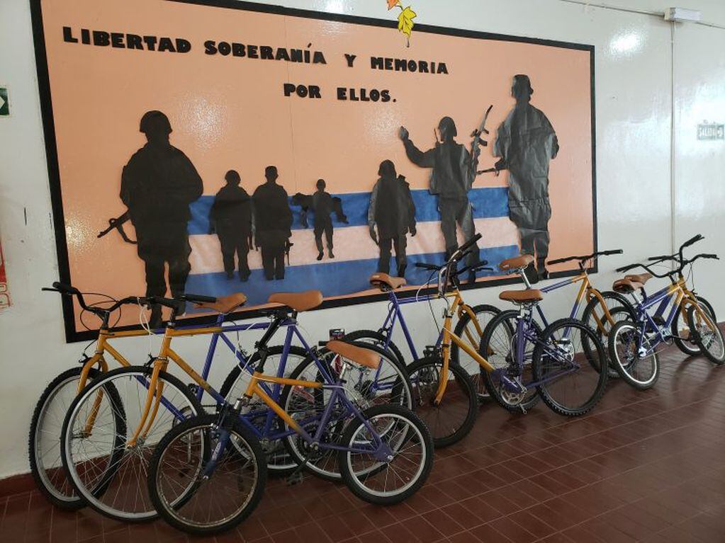 Las bicicletas recuperadas del delito.