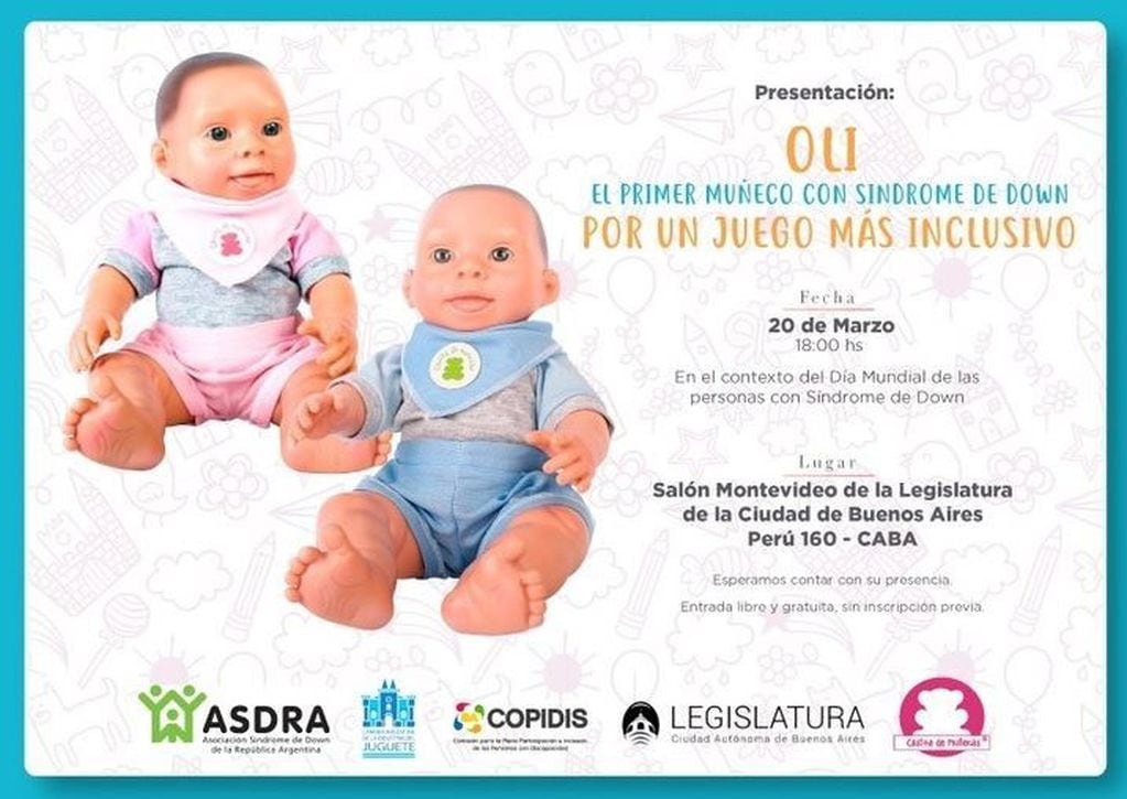 Lanzarán la primera muñeca de Argentina con síndrome de Down para generar conciencia.